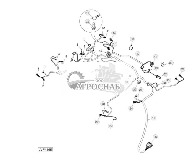 Жгут проводов, крыша, с кабиной, Мексика - ST305126 253.jpg